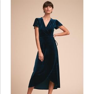Thrive dress by Anthropology BHLDN blue velvet